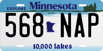 MN license plate 568NAP