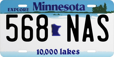 MN license plate 568NAS