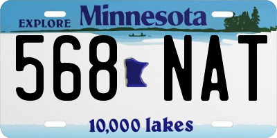MN license plate 568NAT
