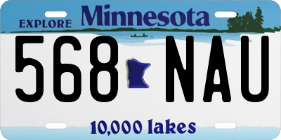 MN license plate 568NAU