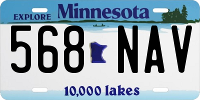 MN license plate 568NAV