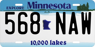 MN license plate 568NAW