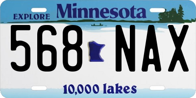 MN license plate 568NAX