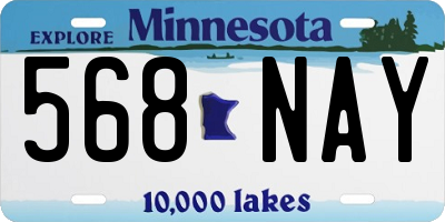 MN license plate 568NAY