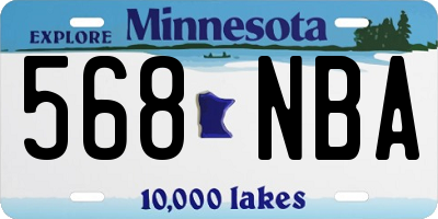 MN license plate 568NBA