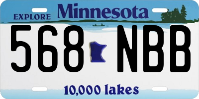 MN license plate 568NBB