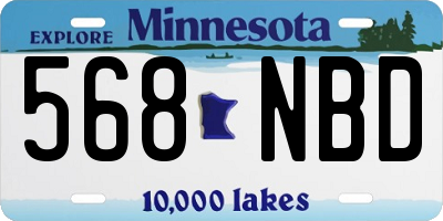 MN license plate 568NBD