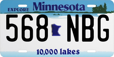 MN license plate 568NBG