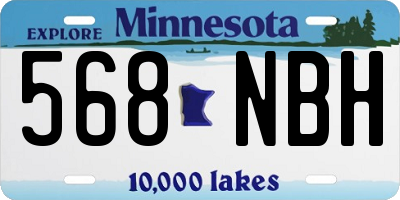 MN license plate 568NBH