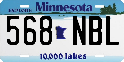 MN license plate 568NBL