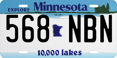 MN license plate 568NBN
