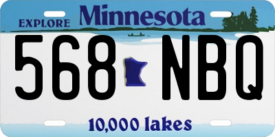 MN license plate 568NBQ
