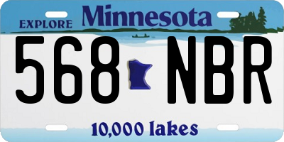MN license plate 568NBR