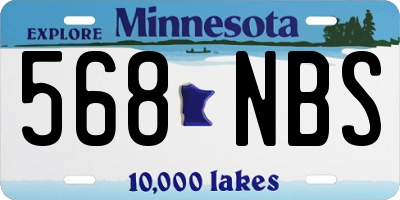 MN license plate 568NBS
