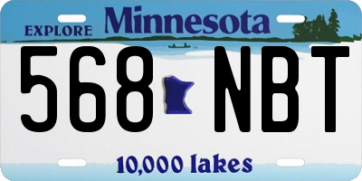 MN license plate 568NBT