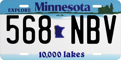 MN license plate 568NBV