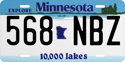MN license plate 568NBZ