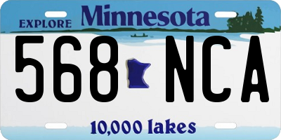 MN license plate 568NCA