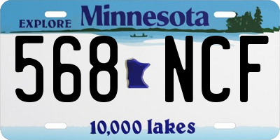 MN license plate 568NCF