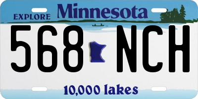 MN license plate 568NCH