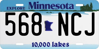 MN license plate 568NCJ
