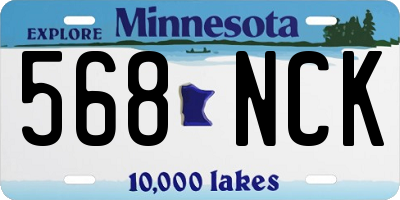 MN license plate 568NCK