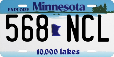 MN license plate 568NCL