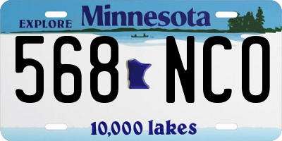 MN license plate 568NCO
