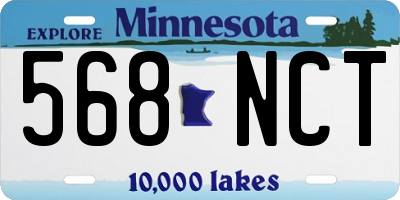 MN license plate 568NCT
