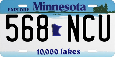 MN license plate 568NCU