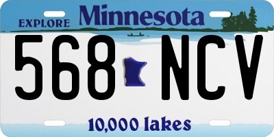 MN license plate 568NCV