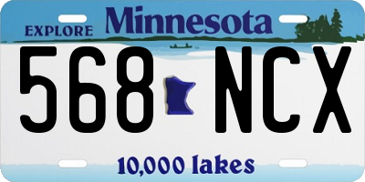 MN license plate 568NCX