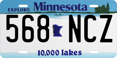 MN license plate 568NCZ