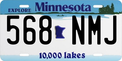MN license plate 568NMJ