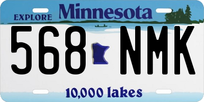 MN license plate 568NMK