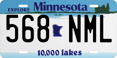 MN license plate 568NML