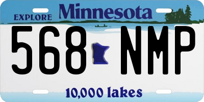 MN license plate 568NMP