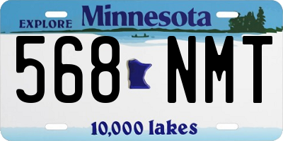 MN license plate 568NMT