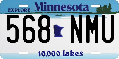 MN license plate 568NMU