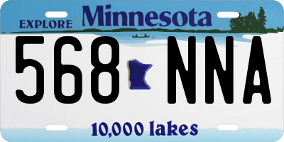 MN license plate 568NNA