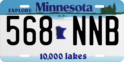 MN license plate 568NNB
