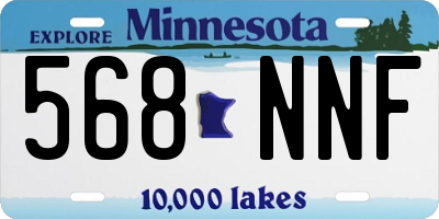 MN license plate 568NNF