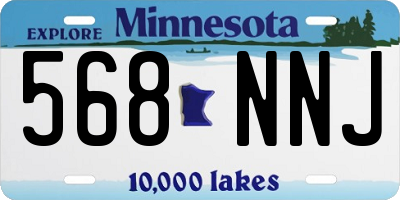 MN license plate 568NNJ