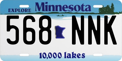 MN license plate 568NNK