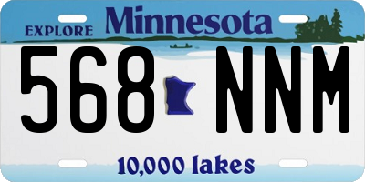 MN license plate 568NNM