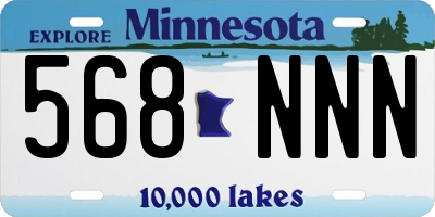 MN license plate 568NNN