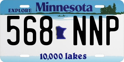 MN license plate 568NNP