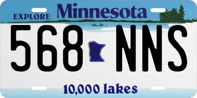 MN license plate 568NNS