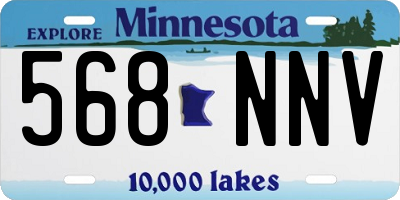 MN license plate 568NNV