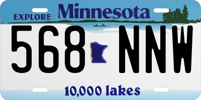 MN license plate 568NNW